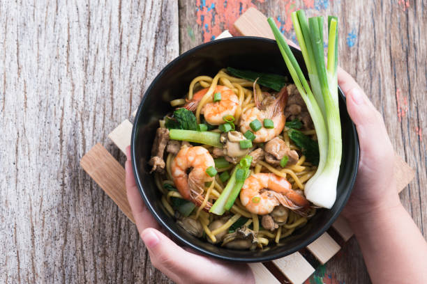 istock Stir fried yellow noodle 