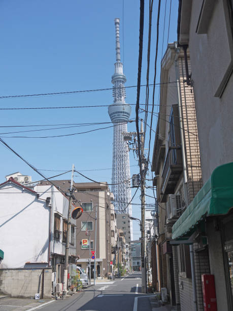 東京スカイツリー タワーの街 - sky tree audio ストックフォトと画像