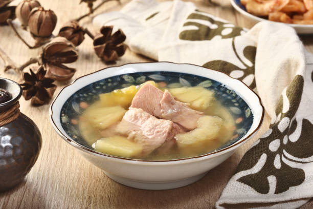 istock Chicken soup simmered with bitter melon and pineapple 959028270