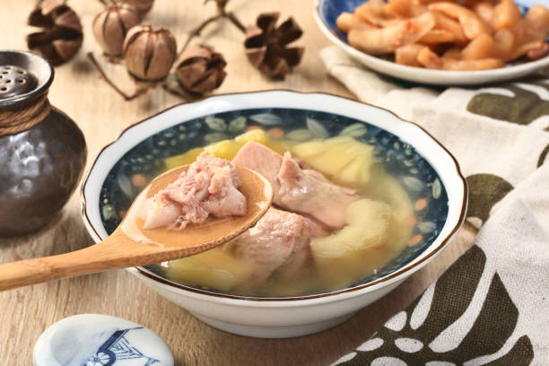 istock Chicken soup simmered with bitter melon and pineapple 959028318