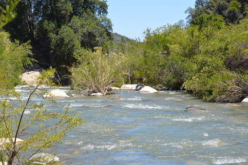Río Clarillo in the Río Clarillo National Park, is located in the mountain range of the commune of Pirque in the metropolitan region of Santiago, Chile, has camping areas and trails to tour the park and get to know the flora and fauna present.