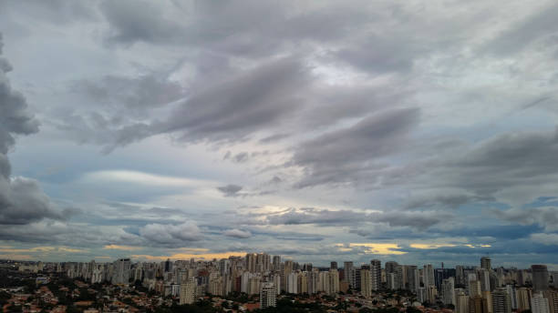 The rain arriving in Sao Paulo, Brazil