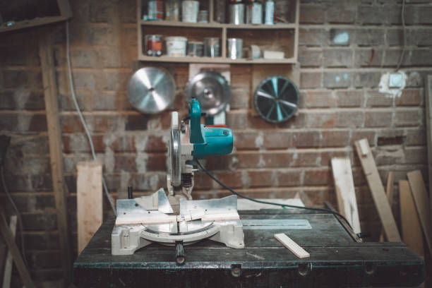 istock Close-up of a carpenter's tools in the workshop 959050228
