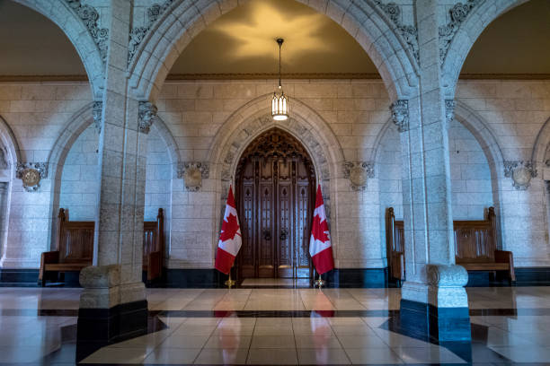 Ottawa: Parliament Interior Interior of the Federal Parliament Building of Canada; Ottawa, Ontario, Canada parliament hill ottawa stock pictures, royalty-free photos & images