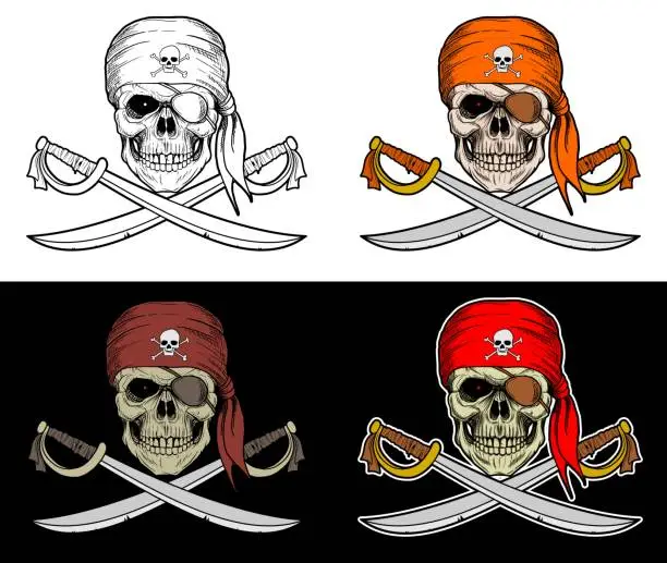 Vector illustration of Pirates Skull
