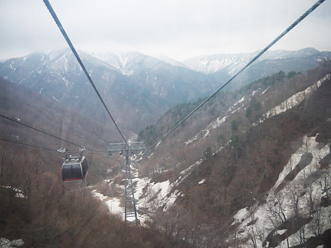 Mount Tai Ropeway Tanigawa Mountain Ropeway Stock Photo - Download Image Now - April ...