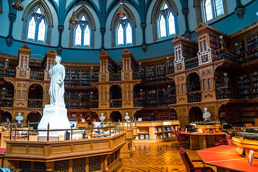 Interior of the Federal Parliament Building of Canada; Ottawa, Ontario, Canada