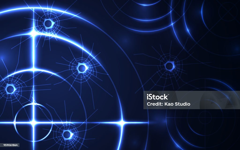Target Background Technology Abstract Radar Target Shooting Range Digital Technology Concept ...