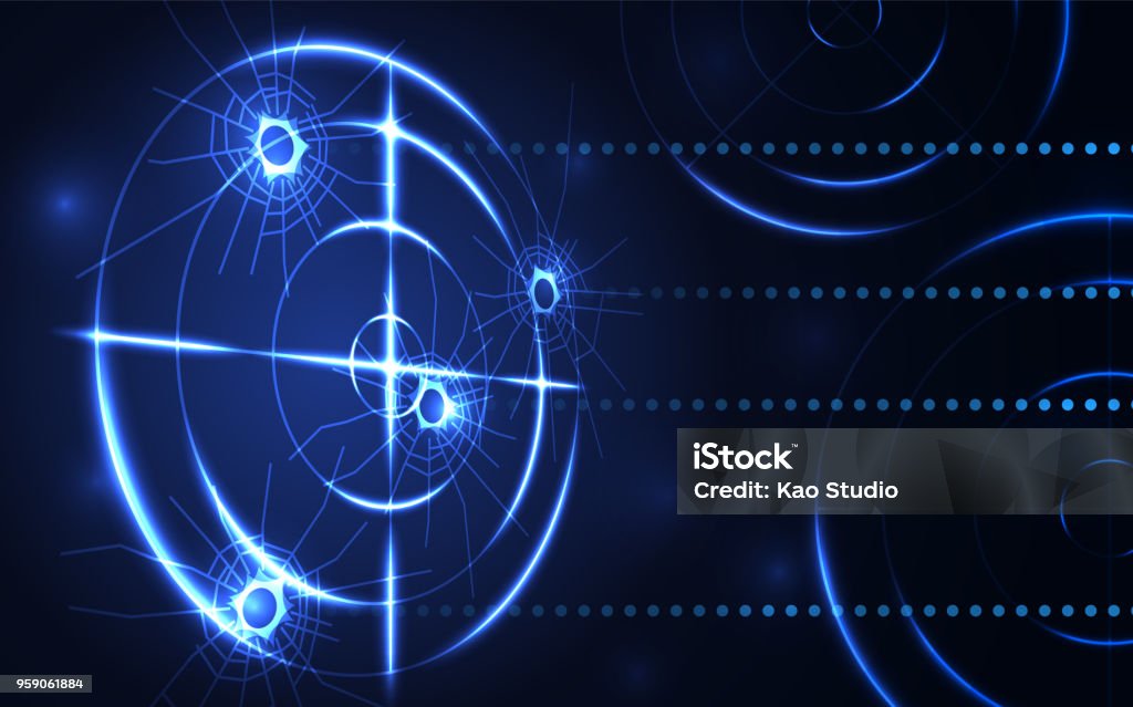 Target Background Technology Abstract Radar Target Shooting Range Digital Technology Concept ...
