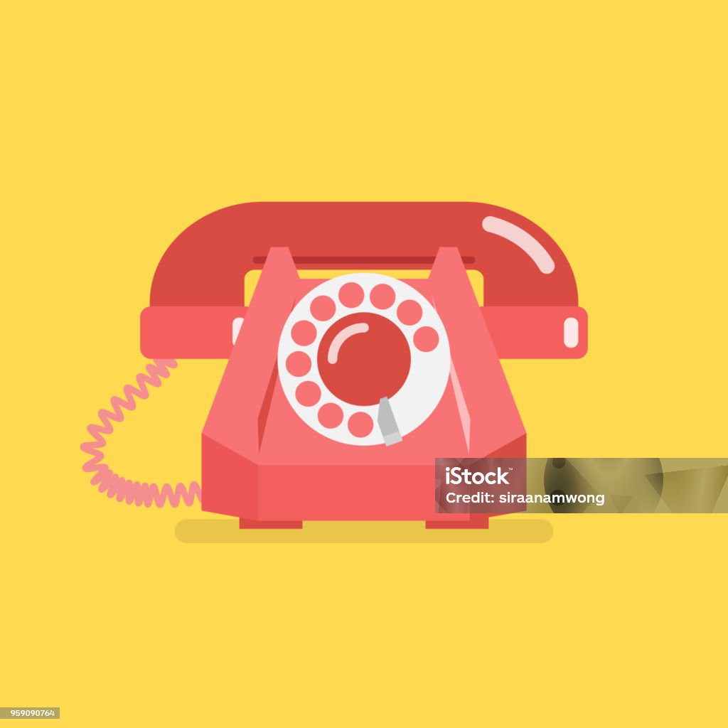 Old vintage retro telephone Old vintage retro telephone. Vector illustration Telephone stock vector
