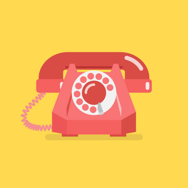 Old vintage retro telephone Old vintage retro telephone. Vector illustration landline phone stock illustrations