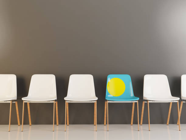 istock Chair with flag of palau 959093262