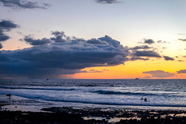 Sunset on Tenerife against Gomera, Spain,no logos,Nikon D850
