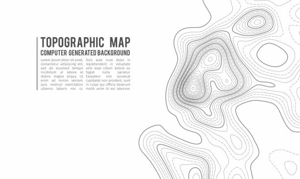 topographische karte kontur hintergrund. topo-karte mit höhe. höhenlinienkarte vektor. geographischen welt topographie karte raster abstrakte vektor-illustration. bergwandern-trail karte liniendesign - topographic map compass map chart stock-grafiken, -clipart, -cartoons und -symbole