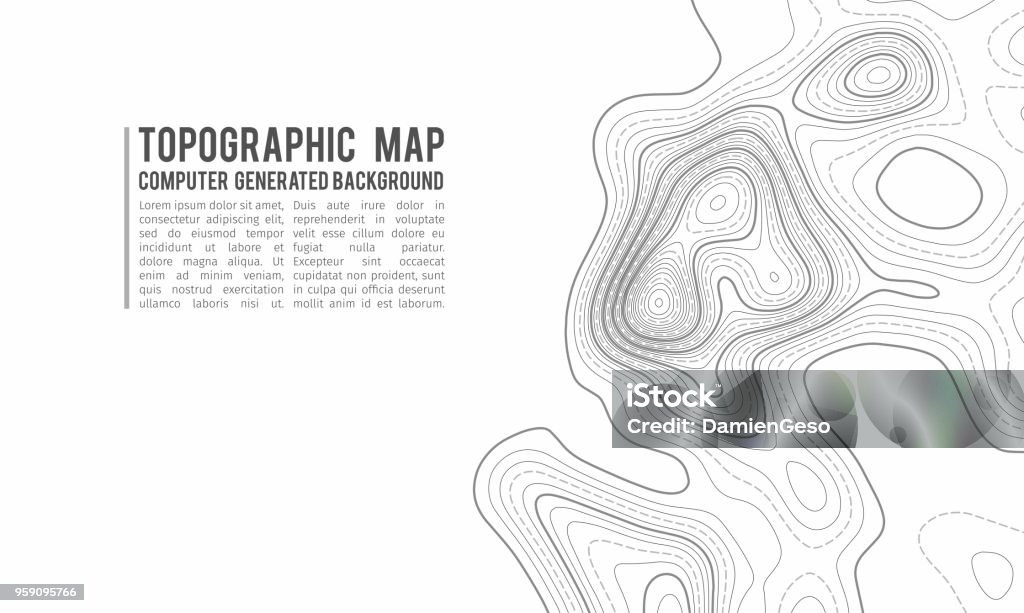 Topographic map contour background. Topo map with elevation. Contour map vector. Geographic World Topography map grid abstract vector illustration . Mountain hiking trail line map design Topographic map contour background. Topo map with elevation. Contour map vector. Geographic World Topography map grid abstract vector illustration . Topography stock vector