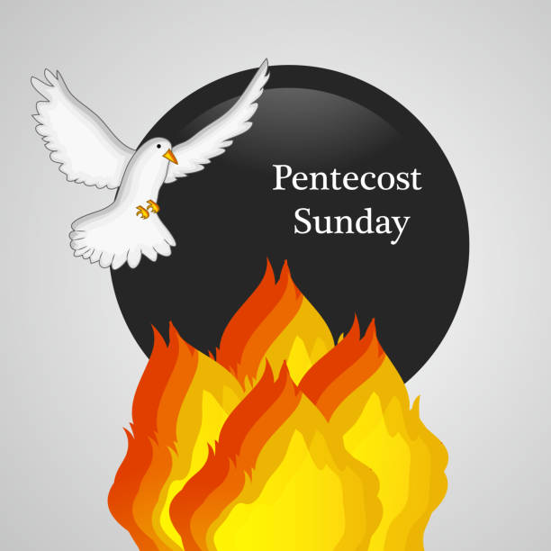 istock illustration of elements of Pentecost Sunday background 959095894