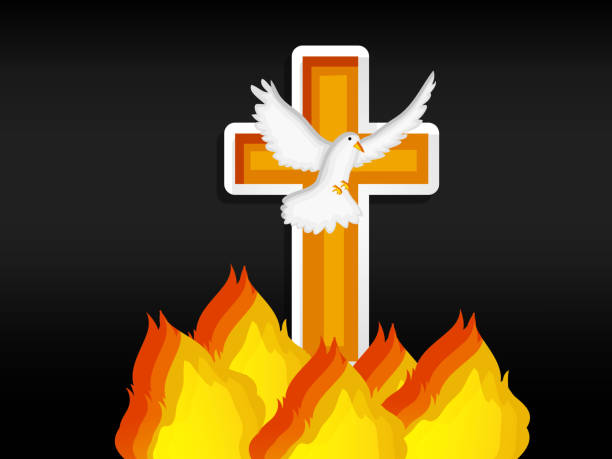 istock illustration of elements of Pentecost Sunday background 959098360