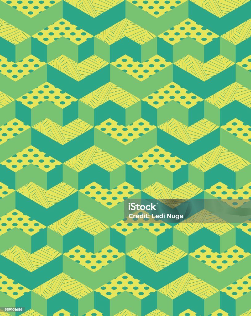 Isometric Pattern Stock Illustration - Download Image Now - Abstract ...