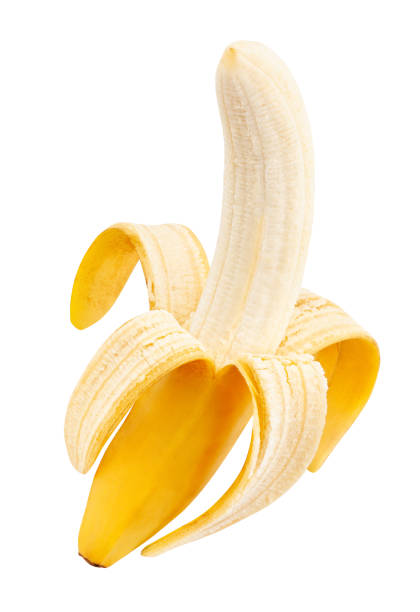 banana - peeled juicy food ripe imagens e fotografias de stock