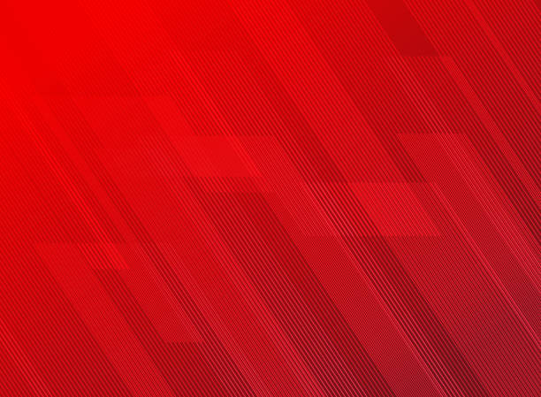 technologia abstrakcyjnych linii wzorcowych na tle czerwonych gradientów. - czerwony stock illustrations