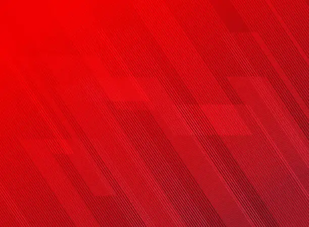 Vector illustration of Abstract lines pattern technology on red gradients background.