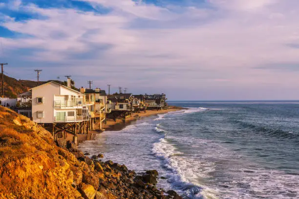 Photo of Oceanfront homes of Malibu beach in California