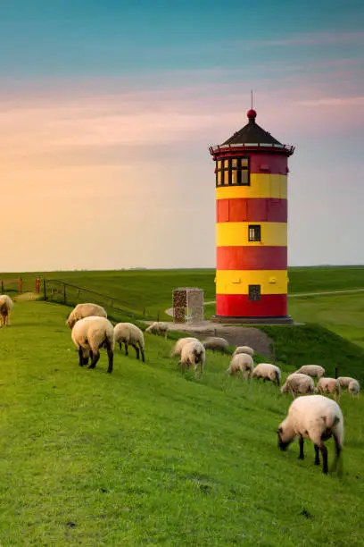 A beautiful lighthouse on the East Frisian coast