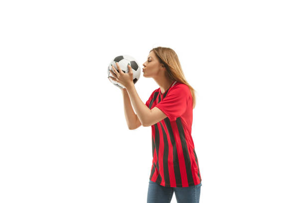 istock Belgian fan celebrating on white background 959131062
