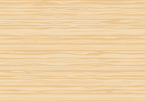 Natural light beige wooden wall plank, table or floor surface. Cutting chopping board. Сartoon wood texture, seamless background.