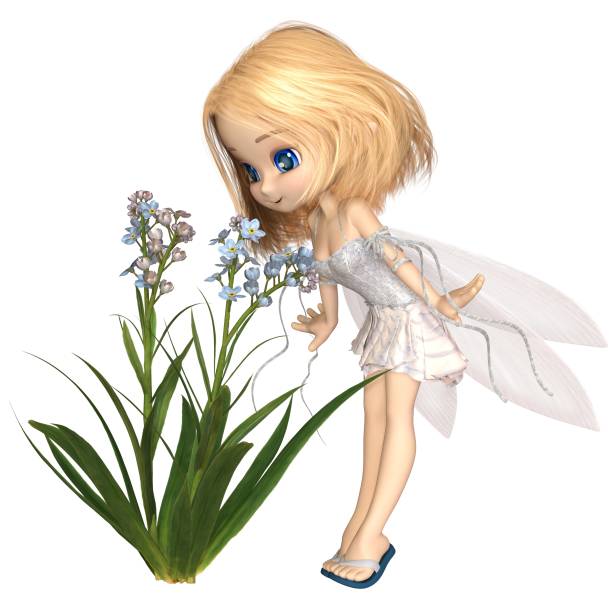 istock Cute Toon Blonde Forget-Me-Not Fairy 959138604