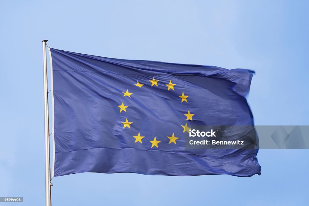 Bandeira da União Europeia - Royalty-free Azul Foto de stock