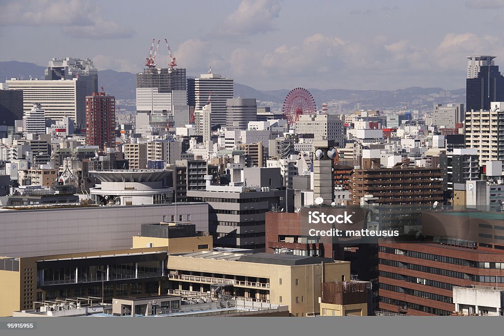 Paisaje urbano de Osaka horizontal - Foto de stock de Aire libre libre de derechos