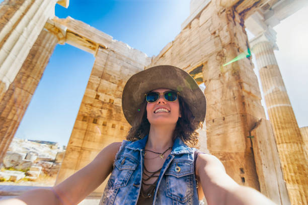 istock Woman tourist in Acropolis - Athens 959166790