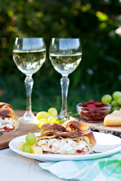 istock Strudel with cheese and sun-dried tomatoes. 959167430
