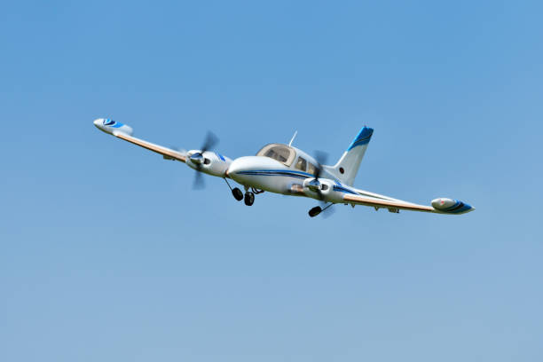 Radio-controlled model airplane stock photo