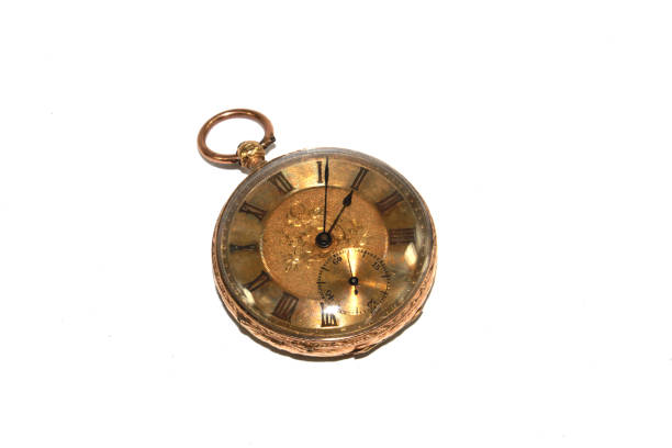 istock Gold Ornate Pocket Watch on White Background 959181728
