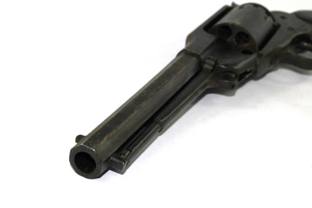 istock Antique Pistol Gun Revolver On White Background 959185970