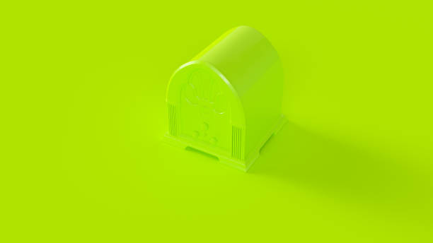 istock Bright Green Vintage Radio 959186492