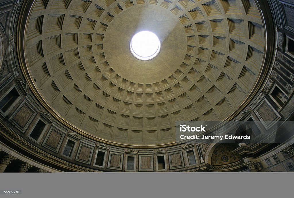 Toit du Panthéon, Rome - Photo de Panthéon de Rome libre de droits