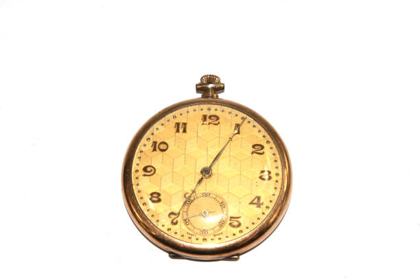 istock Gold Ornate Pocket Watch on White Background 959194134