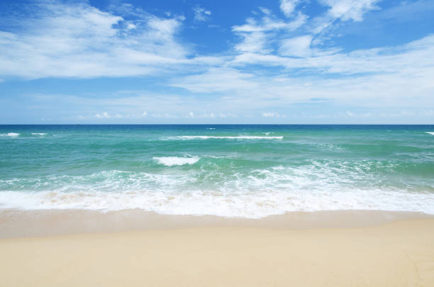 sfondo spiaggia - sand wave pattern beach wave foto e immagini stock