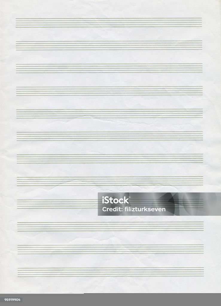 Blanc papier de Note de musique - Photo de Partition musicale libre de droits