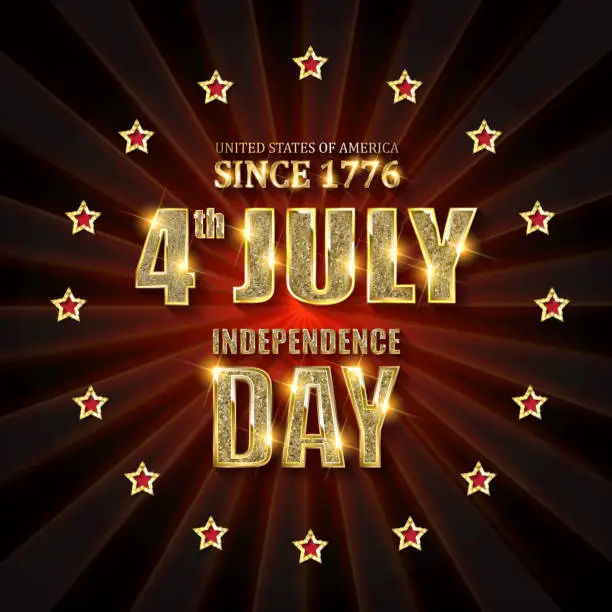 Vector illustration of Independence day banner