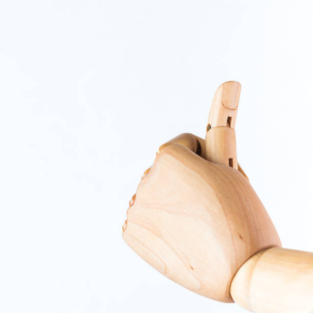 istock Wood hand gesture symbol: Thumbs up 959202896
