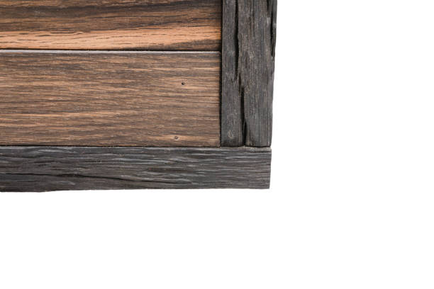 istock Wooden isolated background texture, compound tree of different pieces 959215046