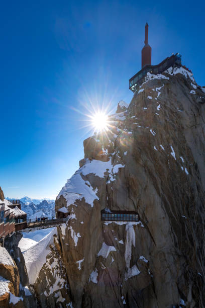 istock The Aiguille du Midi (3842m) with footbridge and observation deck. Chamonix needles, Mont Blanc, Haute-Savoie, Alps, France 959215902