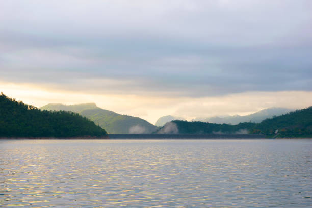 istock Morning sun water and mountain views 959229692
