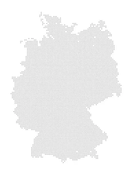 Vector illustration of Map of Dots - Germany