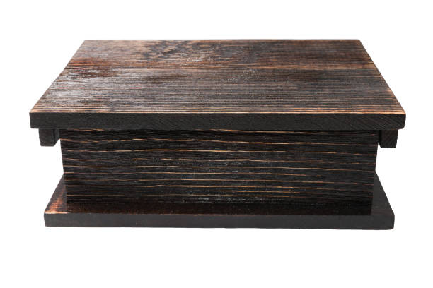 istock Wooden lacquered box on a white background 959234030