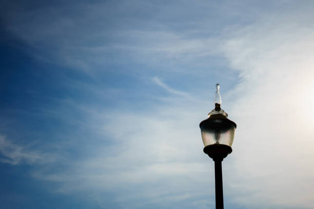 istock lamp outdoor with sky blue at outdoor. 959238416